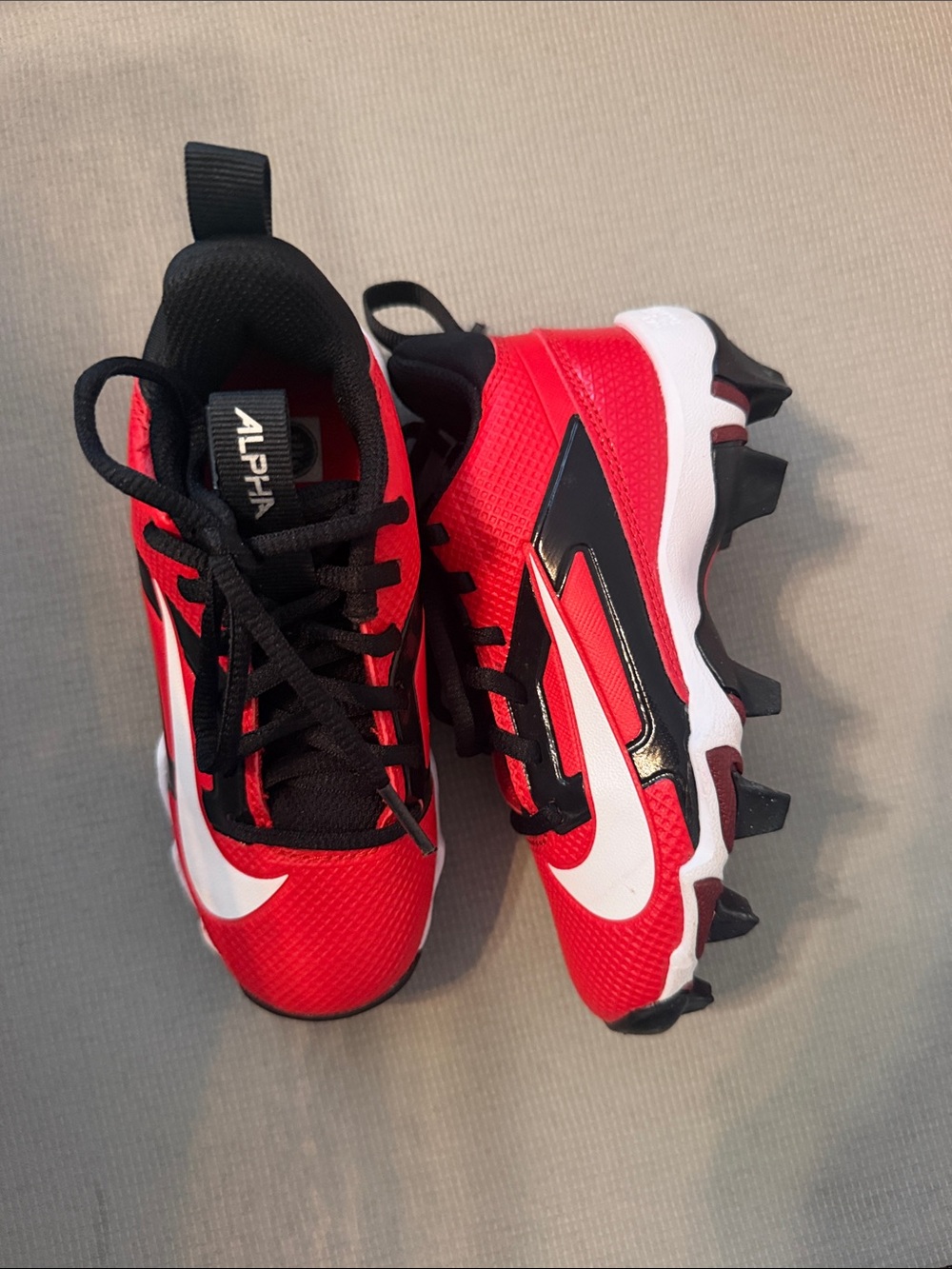 Nike Red, Black & White Kids' Cleats